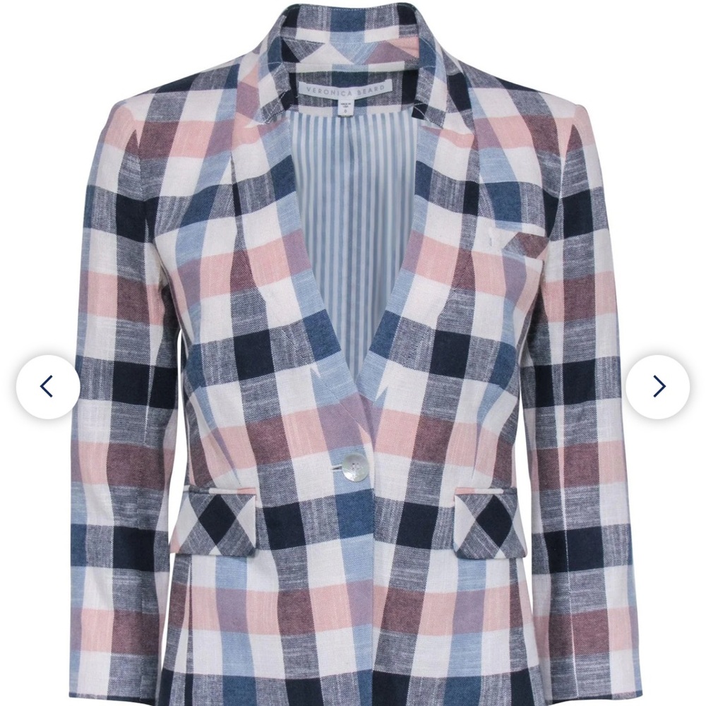 Veronica Beard Schoolboy Jacket Sz 10
Used- marks on collar, needs dry cleaning